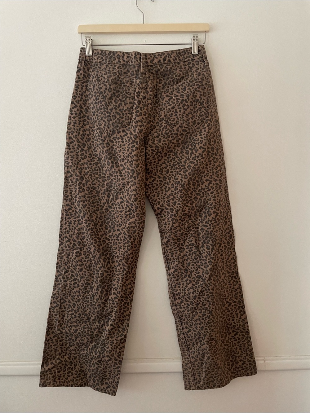Cali 1850 Leopard Print Wide Leg Jeans Size 3 - Picture 2 of 6